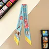 Woman Designer Silk Scarf Luxury Summer Scarves Jumping high-end long silk twist scarves bags ribbons handles beveled necklaces and ribbon