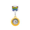 Pocket Watches Colored Butterfly 28 Clip Analog Quartz Hanging Lapel For Women Sile Nurse Watch With Second Hand On Easy To Read Allig Otrvu