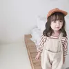 オーバーズ春のスタイル韓国の女の赤ちゃんソフトキャンディールーズラップ幼児と子供のためのカジュアルマッチングサスペンションズボンリトルプリンセスビブパンツD240515