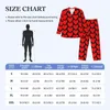 Hemkläder Poker Red Heart Pyjama Set Spring Valentine Day Kawaii Bedroom Sleepwear Men 2 Pieces Eesthetic Overdimasy Custom Suit