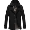 Herren Trench Coats Frühling Herbst männliche Mantel Langjacke Mantel Männer Trenchcoat Maskulina Windbreaker Outwear Baumwollstoff Stoff