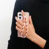 Trendige Perlenphone -Ketten für Frauen Kirsch Perlen Handy -Gurte Telefon Lanyard Phonecase Charms Schlüsselbeutelzubehör