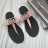 Designer Slippers Leer Zomer Sandaal Slippers voor damesglaasjes Outparty Lisure Vakant Glaasjes strand slippers Slippers Flat echte schoenengroottes EUR 35-42