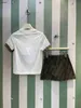 Top Princess Dress Summer Kids Designer Designer детская одежда размер 100-150 см футболка для девочек и расщепление дизайна короткая юбка 24 апреля
