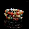 Strand Alxa Colorful Thread Bracelet Cultural And Amusement Wrapped Silk Agate