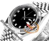 126334 DD3235 Datum Automatisk herrklocka DDF FLUTED BEZEL Black Diamonds Dial 904L OYSTESTEEL JUBILEESTEEL AMBET 72H Power Reserve Super Edition Puretime Ptrx