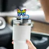 Other Table Decoration Accessories Colored Butterfly 28 St Er For Cups 30 40 Oz Water Bottles Topper Pack Of 8Mm Reusable Cute Sile Ti Otwfn