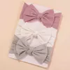 Hair Accessories 3 pieces/batch baby headband set girl bow tie headband soft knitted childrens headband newborn headscarf baby hair accessories d240515