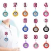 Autres montres Numéro rose Clip Pocket Infirmière pour les femmes Watch Brooch Fob Hospital Horloge médicale Cadeaux de chute d'étudiants rétractables OT0NV