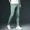 Erkek pantolon oussyu marka giyim beyaz skinny jeans erkekler pamuk mavi ince strtwear klasik düz renk denim pantolonlar erkek yeni 28-38 y240514