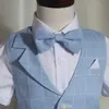 Baby Boys Formal urodzinowy garnitur dla dzieci Koszulka Koszulka Bowtie Suknia ślubna nastolatek garnitur dla dzieci kostium ukończenia 240514