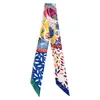 Designer Silk Scarf Dames Zomer sjaals Bird Kingdom Feather Twill sjaal Skle Strip Silk Silk Wikkel Ribbon Wikkel Handhendel Haarband