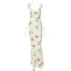 2024 Spring New Fashion Print U-neck Long with Hip Wrap Hot Selling Women's Wear Sling Dress for Women F51535