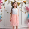 Été Nouvelle robe pour enfants européens et américains filles aiment la robe tricotée à paille