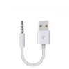 3,5 mm Jack Aux till USB 2.0 Charger Data Sync Audio Adapter Cable för Apple iPod Shuffle 3rd 4th 5th Gen Mp3 MP4 Player Cord