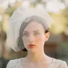 Veaux de mariée Veille de visage noir rouge blanc avec clip Vail Net Birdcage Charming Fascinators for Weddings Hats Velo Novia