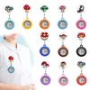 Kat speelgoed paddestoel clip pocket horloges verpleegkundige revers horloge fob voor verpleegkundigen artsen clip-on hangende kwarts broche drop levering otalz