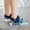 Sandali simpatici sandali per bambini anti -slip adatti alla versione di moda femminile aperta anti -slip versioni per bambini con il colore abbinati per ragazzi scarpe sportive d240515