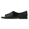 Men Sandals Rome 2024 Zomerstrand slip op Loafers Echt lederen open tenen schoenen mannelijk vintage casual slipper plus maat 5524 per