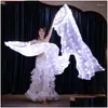 Bühnenverschleiß adt luminöses weißes Licht LED LED Veil Schleier für Frauen Bellydance Oriental Belly Dance Dancing Accessoires Drop Lieferung ein Dhcuz