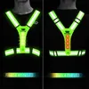 WEST BIKING Cycling Reflective Safety Vest Electric Scooter Flashing Vest USB Rechargeable LED Vest Running Jogging Fishing 240515