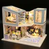 Architecture/DIY House Baby House Kit Mini DIY Handmade 3D Puzzle Assembly Building Villa Model Toys Home Bedroom Decoration with Furniture Wooden Cra