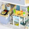 Architecture/DIY House Baby House Kit Mini DIY Handmade 3D Puzzle Assembly Building Villa Model Toys Home Bedroom Decoration with Furniture Wooden Cra