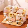 Architecture/DIY House Doll House Mini DIY Small Kit Production Assembly Model Room Princess Toys Home Bedroom Decoration with Furniture Wooden Crafts