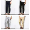 Men's Pants BROWON Autumn Men Fashions Solid Color Casual Pants Men Straight Slight Elastic Ankle-Length High Quality Formal Trousers Men Y240514