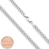 Miabella Solid 925 Sterling Silver Italiaanse 5mm Diamant gesneden Cubaanse ketting Ketting Geschikt voor vrouwen en mannen gemaakt in Italië