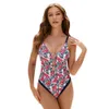 2024 New Printed Sports One Piece Women's Sexy Hollow Open Back Swimsuit H515