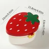 Dinnerware Bento Box Strawberry Shaped Portable 2 Compartment Reusable Lunch Storage Container For Children School Office Camping