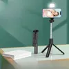 Mobiele telefoon Selfie Stick Tripod Bluetooth Remote Wireless Selfi Stick Telefoonhouder Stand met schoonheidsvullicht voor telefoonsticks