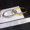 18k Gold Bangle 925 Silver Designer Bracelet Luxury Girl Love Diamond Circle Bracelet Classic Brand Jewelry Couple With Box Fashion Family Accessories