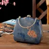Nowy retro chiński w stylu jedwabna torba wieczorowa przenośna hanfu w stylu hanfu torba Cheongsam jedno na ramieniu torba na torbę na torebkę