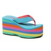 Kvinnor 2024 Partihandel Flip Flops Sandaler Ny tjock bottenplattform Slippare Slope Beach Female Rainbow Colorful Slipper I5io# E708