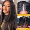 Light yaki Straight V Part Wigs Human Hair for Women Glueless Upgrade Machine Made Clips in V shaped vPart Wig Leave Out Real Scalp Beginner Friendly DIVA1