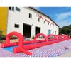 Partihandel 15mlx1.5mw (50x5ft) Gratis dörrleverans utomhusspel Aktiviteter Summer Crazy Commercial Grade Giant Inflatable Water Slip Slide med båge till salu