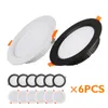 6pcs LED Downlight 5W 7W 9W 12W 15W 18W Ceiling Spot Light Recess Lamp Warm White/Cold AC220V-240V