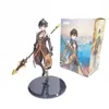 Figuras de brinquedo de ação 19cm genshin impacto zhongli klee hu tao paimon anime figura figura pvc figura modelo escultura decoração de desktop feita à mão y240515