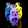 Colorful Silicone FrankenPug Water Pipe With Nine holes Glass Bowl Unbreakable bongs Hookah Waterpipe Bubbler Oil Rigs