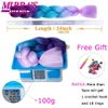 5 Boundles Jumbo Traid Hair Purple Synthetic Braiding Hair for Box Crochet Traids Soutien en gros des tresses roses vertes 100g / pack 240506