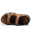 NYA ROXDIA Fashion Breattable Sandals Sandal äkta läder sommarstrandskor män tofflor kausal sko plus storlek 39 48 RXM006 Q5PL# 42B6