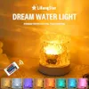 Tafellampen 1 stc LED16-kleuren RGB vlam tafellamp roterend water rimpel lamp slaapkamer kleurrijke projectie bedmosfeer nachtlicht