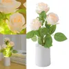 Tafellampen roze nachtlicht rozen sfeer licht kunstmatige bloemen tafellamp geschenken voor mama vrouw vriendin