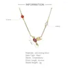 Hängen Aide S925 Silver Personlighet Pomegranat Carnelian Pearl Hummingbird Pendant Necklace For Women clavicle kedjor smycken gåvor