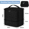 30 Grids Nylon Makeup Bag Double Layer Design Handbag Manicure Bag with Handle Professional Nail Case Cosmetic Organizer Bag 240506