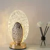 Tafellampen 1 pc Shell Shape Crystal Tafel Lamp Woonkamer Creatieve tafellamp Slaapkamer Atmosfeer Decoratieve lamp