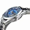 Oujia Haima Mens Watch Business Sports Fully Automatic Mechanical 300 Series Stainless Steel Blue Light Glass