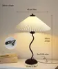 Lampa podłogowa 5 -metrowa, lampa stojąca, plisowana tkanina retro japońska lampa stołowa nocna do sypialni, salonu, biuro, gniazdo śrubowe E27 E26, wyłączona żarówka